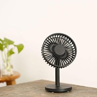 Teepao Noiseless Portable Table Fan USB Rechargeable Desktop Fan Mini Electric Personal Quiet Fan with 7 Blades 3 Speed High Velocity for Summer Office Home Traveling Camping BBQ(Black) - B07D5TT52N